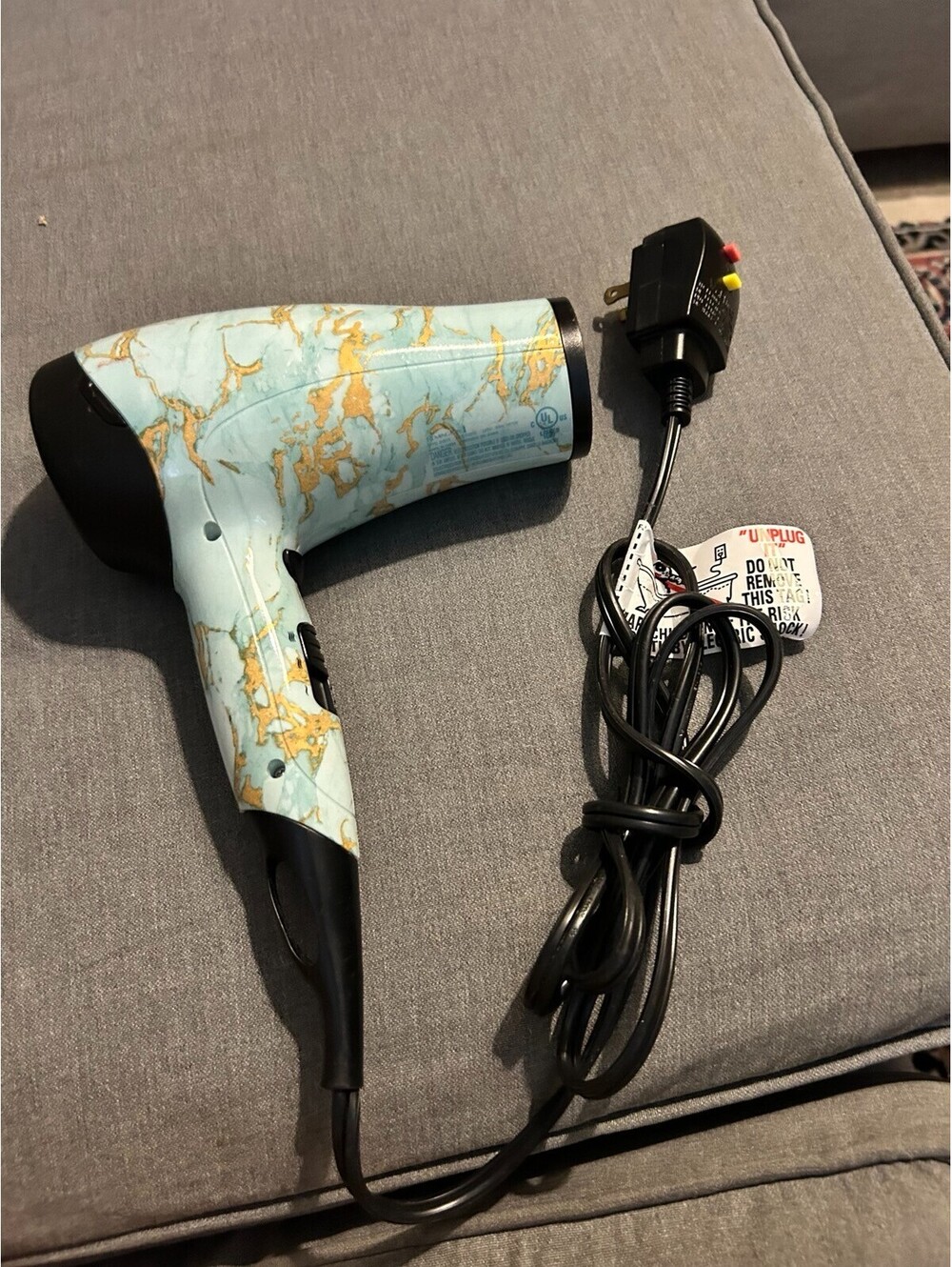 Remington D3015PF18 1875W Ionic Ceramic Hair Dryer Aqua Marble Tested Works